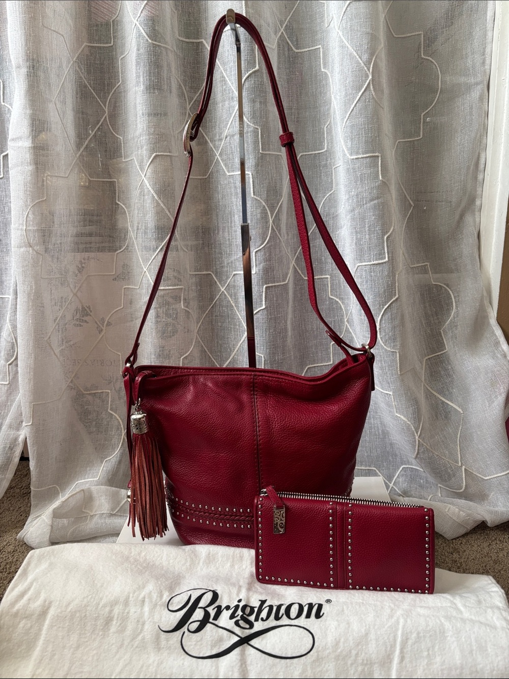 Brighton Baby Jake Pebble Leather Bag with Matching Wallet & Dust Bag